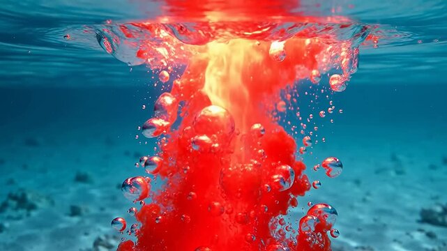 Rubidium's Fiery Symphony in Water