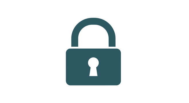 Padlock with keyhole security symbol icon.