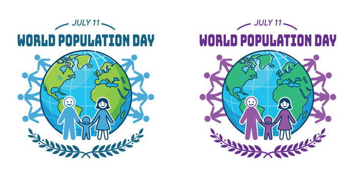 World population day awareness graphics