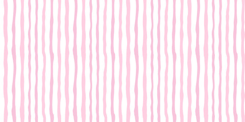 Fototapeta na wymiar Baby shower watercolor stripe background with soft pastel colors and hand painted texture.