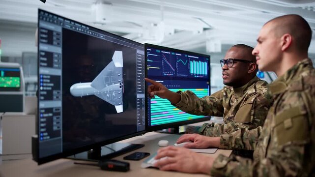 Engineers Using Computer To Design