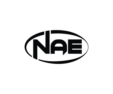 NAE Abstract Modern Lettermark Logo Design. Calligraphy professional initials vector logo Design.