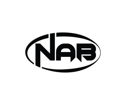 NAB Abstract Modern Lettermark Logo Design. Calligraphy professional initials vector logo Design.