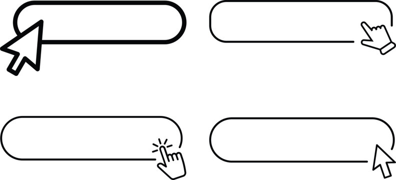 Search bar illustration set. search boxes Web search bar collection. Minimalist empty search bar UI design. Web browser search bar frames with buttons and a magnifier 
