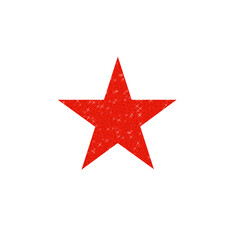 Obraz premium Glittering Red Star Graphic, Sparkling Red Star on Transparant Background, Red Glitter Star Icon for festive, symbolic, or award-themed creative designs.