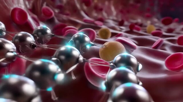 Microscopic medical device swarm performing targeted cellular therapy