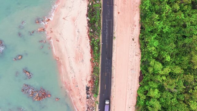 Explore Binh Chau Beach in Ho Tram with road views and nature surrounding the area