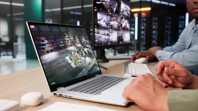 Security Operators Monitor Multiple Cameras