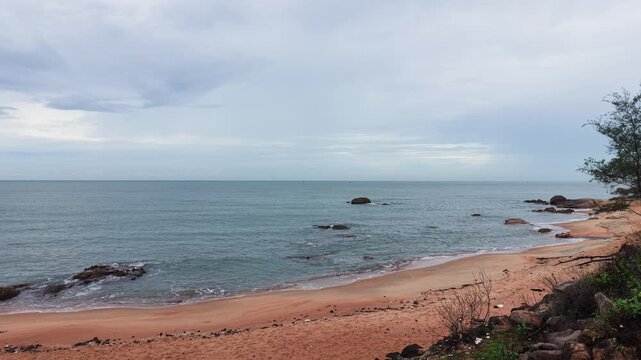 Enjoying binh chau beach in ho tram with views of sand and water