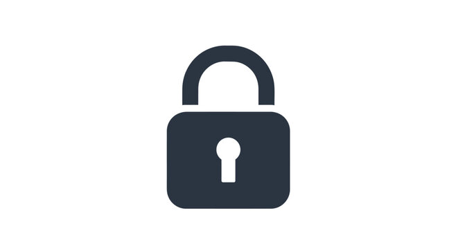 Padlock with keyhole security symbol.