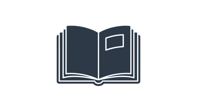 Open Book Icon Illustration Design.
