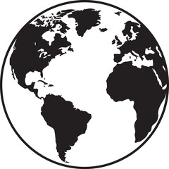 Obraz premium passport globe stencil icon silhouette vector illustration