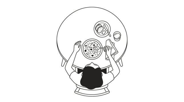 Fortune teller looking at crystal ball.