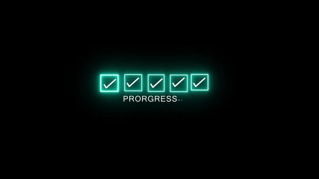 Checklist and task progress tracking concept on transparent background. Productivity, goal setting, and efficient project management. Motion graphics of progress icons. HD video animation. 