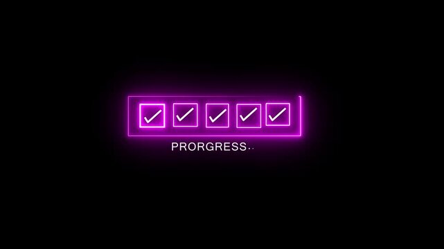 Checklist and task progress tracking concept on transparent background. Productivity, goal setting, and efficient project management. Motion graphics of progress icons. HD video animation. 