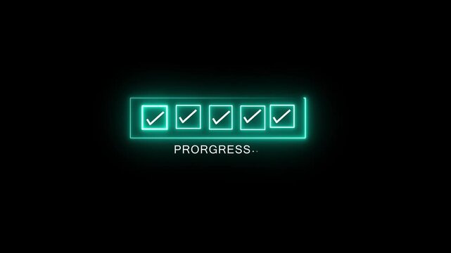 Checklist and task progress tracking concept on transparent background. Productivity, goal setting, and efficient project management. Motion graphics of progress icons. HD video animation. 