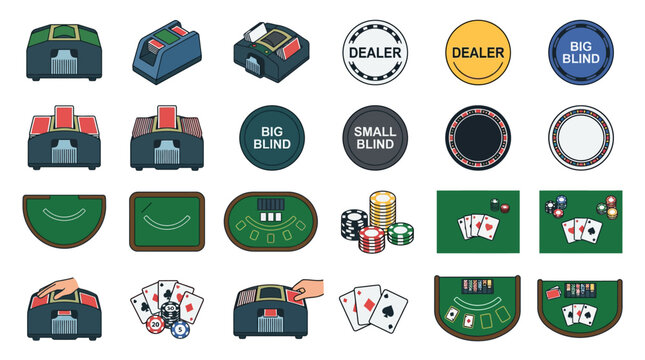 Casino Poker Chips and Dice.