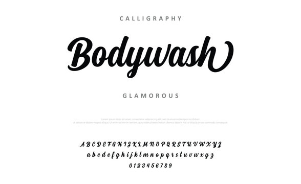 signature Font Calligraphy Logotype Script Brush Font Type Font lettering handwritten. Minimal modern urban fonts for logo, brand etc. Typography typeface uppercase lowercase and number.