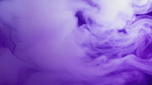 violet fluid smoke or liquid create ethereal patterns on black background