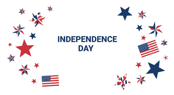 American Independence Day Celebration Symbols.
