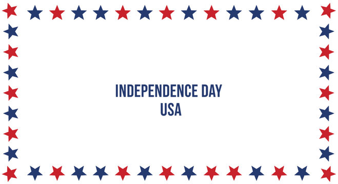 Independence Day USA Star Border Design.
