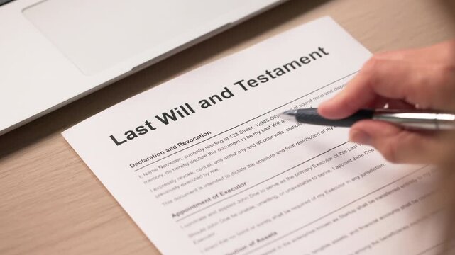 Older Woman Thoughtfully Writing Her Last Will