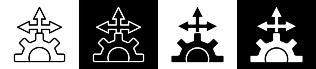 Direction Icon Black And White Vector Illustration. © Roronoa15