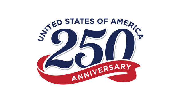United states of america 250th anniversary commemorative emblem logo