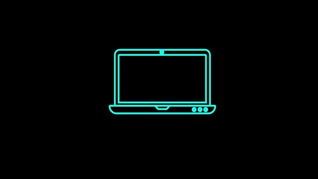 laptop icon animation .flat icon concept