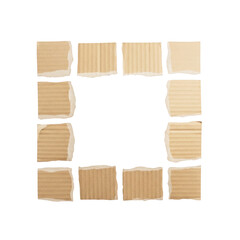 Fototapeta premium Nine brown paper bags arranged in grid pattern