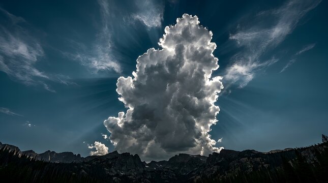 storm clouds over the mountains