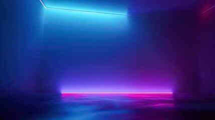 Obraz premium Neon Light Background with a Futuristic Atmosphere and Glow Effects