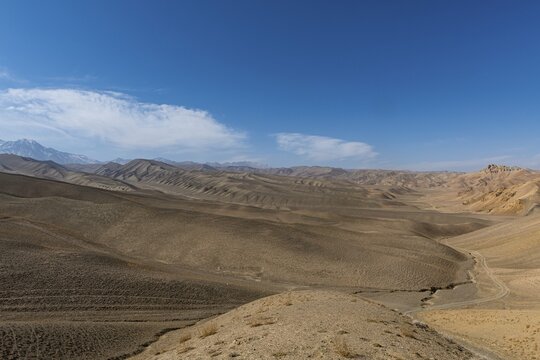 Desert landscape around Bamyan, Afghanistan