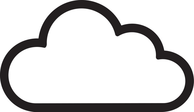 Simple black cloud icon