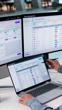 Human Resources Manager Using Laptop