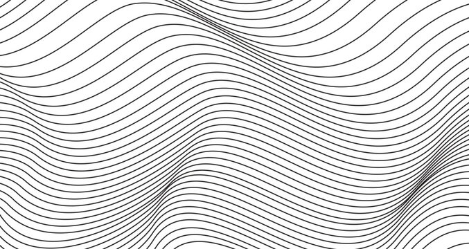 Abstract Black and White Line Pattern Background for Design.