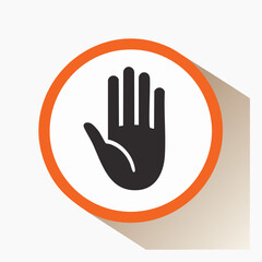 Fototapeta premium Stop Hand Icon