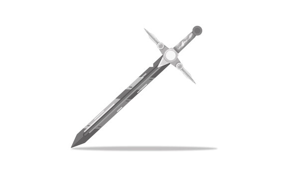sword on a white