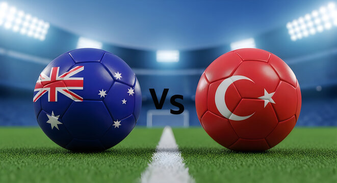 Australia versus turkey soccer matchup stadium render