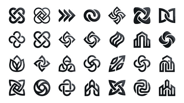 Collection of various abstract symbols.