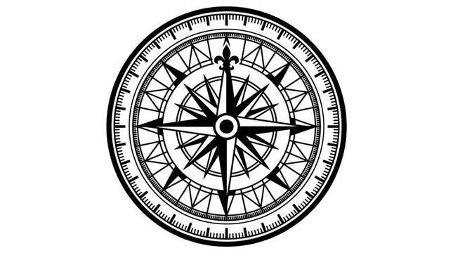 Detailed illustration of a compass.