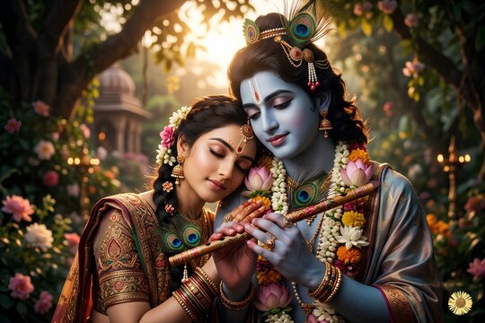 Radha Krishna ai genrated photo 