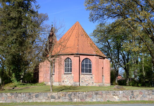 Historical Marien Church in the Village Eimke, Lower Saxony