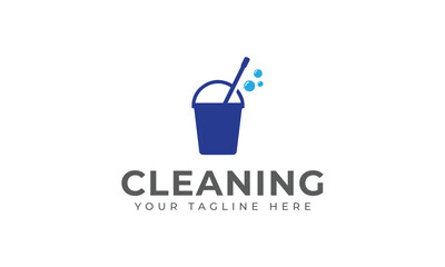 Fototapeta premium House Cleaning Service Logo Design | Home Cleaning Company Logo | Vacuum Cleaner & Bucket Logo Template | Professional Maid Service Branding | Spring Cleaning Logotype Vector