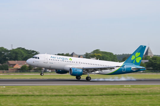 Avion Atterrissage Brussels Airport Airbus Aer Lingus