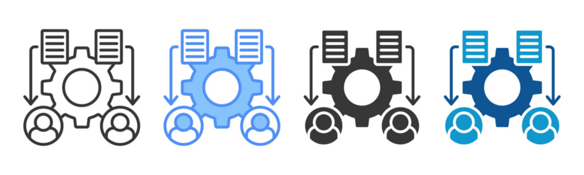 Delegation Icon Set Multiple Style Collection