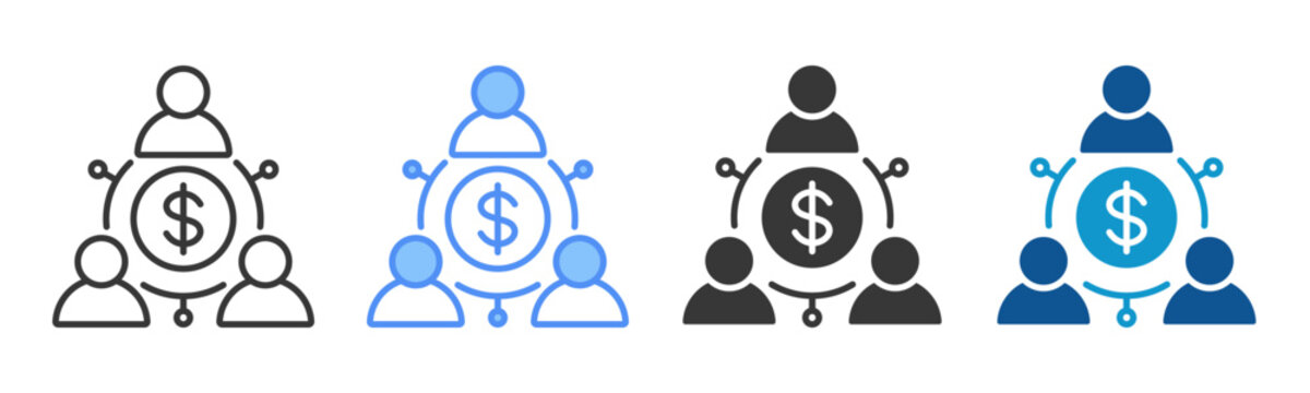 Consortium Icon Set Multiple Style Collection