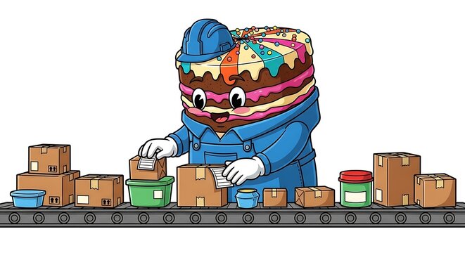 Colorful retro arcade machine with joystick and buttons.