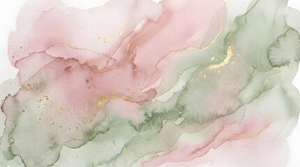 Fototapeta premium Soft Pink Marble Watercolor Abstract Background Texture