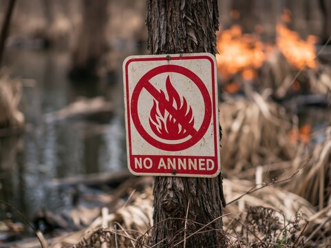 No Fire , forbidden fire smoking and no open fire burning red sign. No open flame sign symbol, Stop bonfire icon. No fire icon. Red ban of flame sign, Match flame is prohibited, flame restriction.